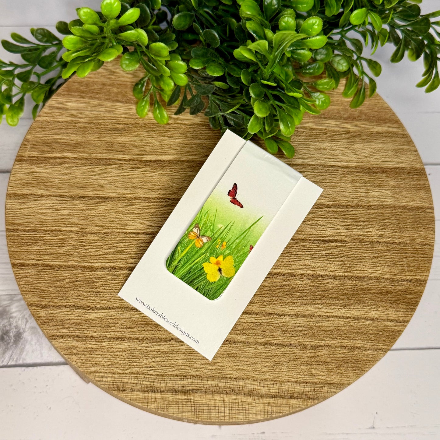 Butterflies and Flowers Magnetic Bookmark