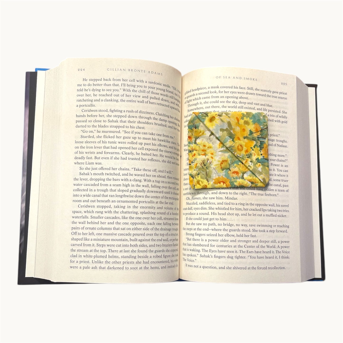 Spring Yellow Fabric Corner Bookmark