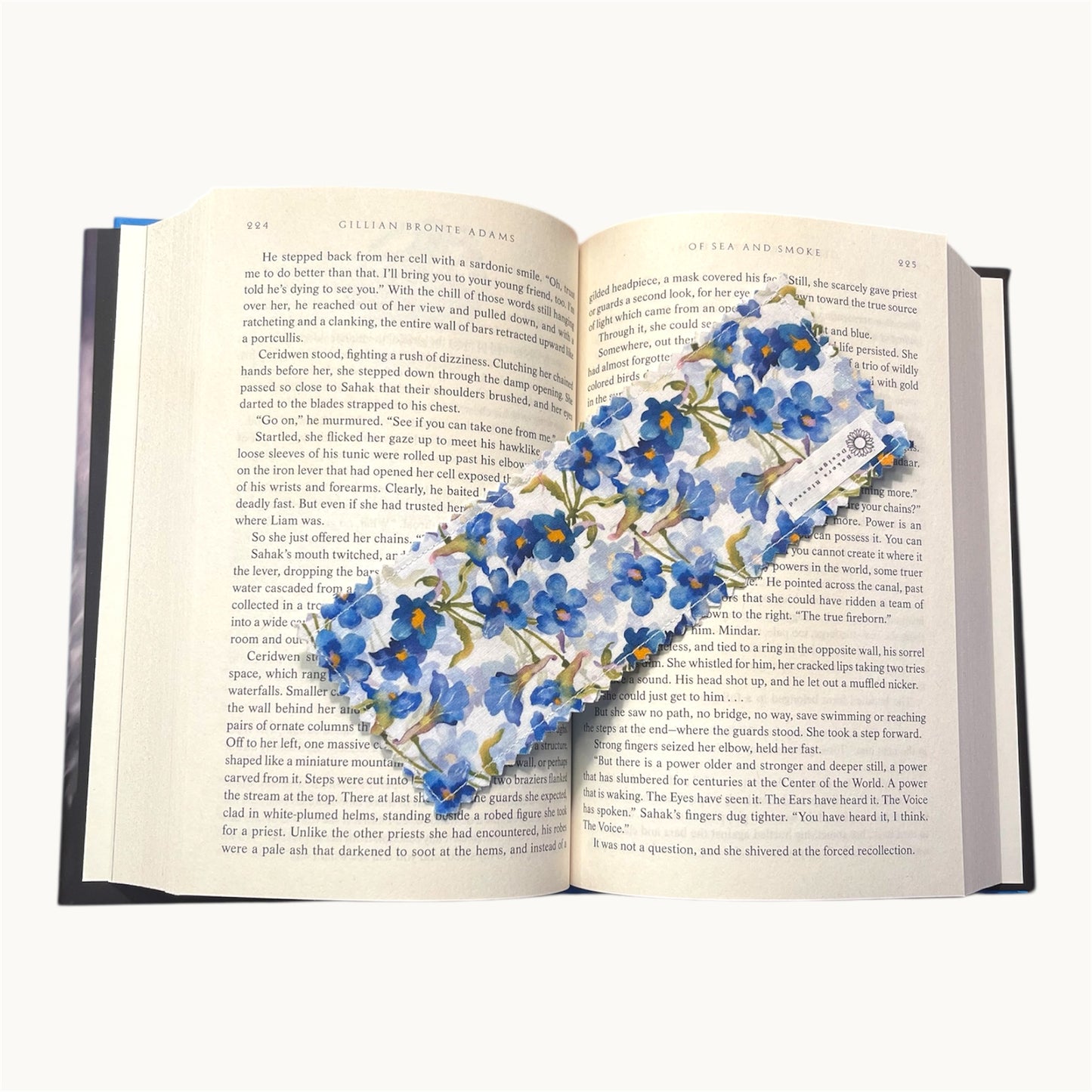 Spring Blue Fabric Bookmark