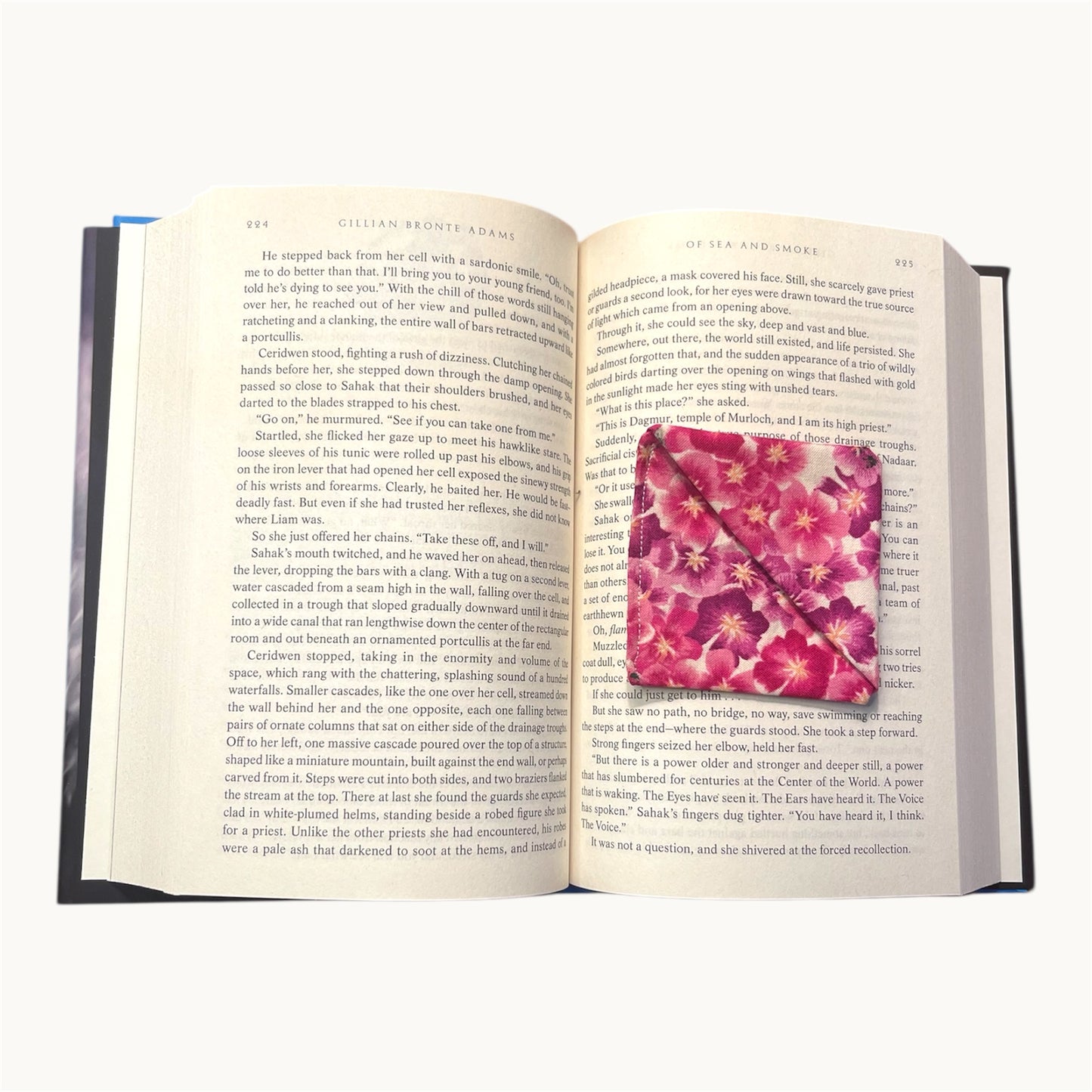 Spring Pink Fabric Corner Bookmark