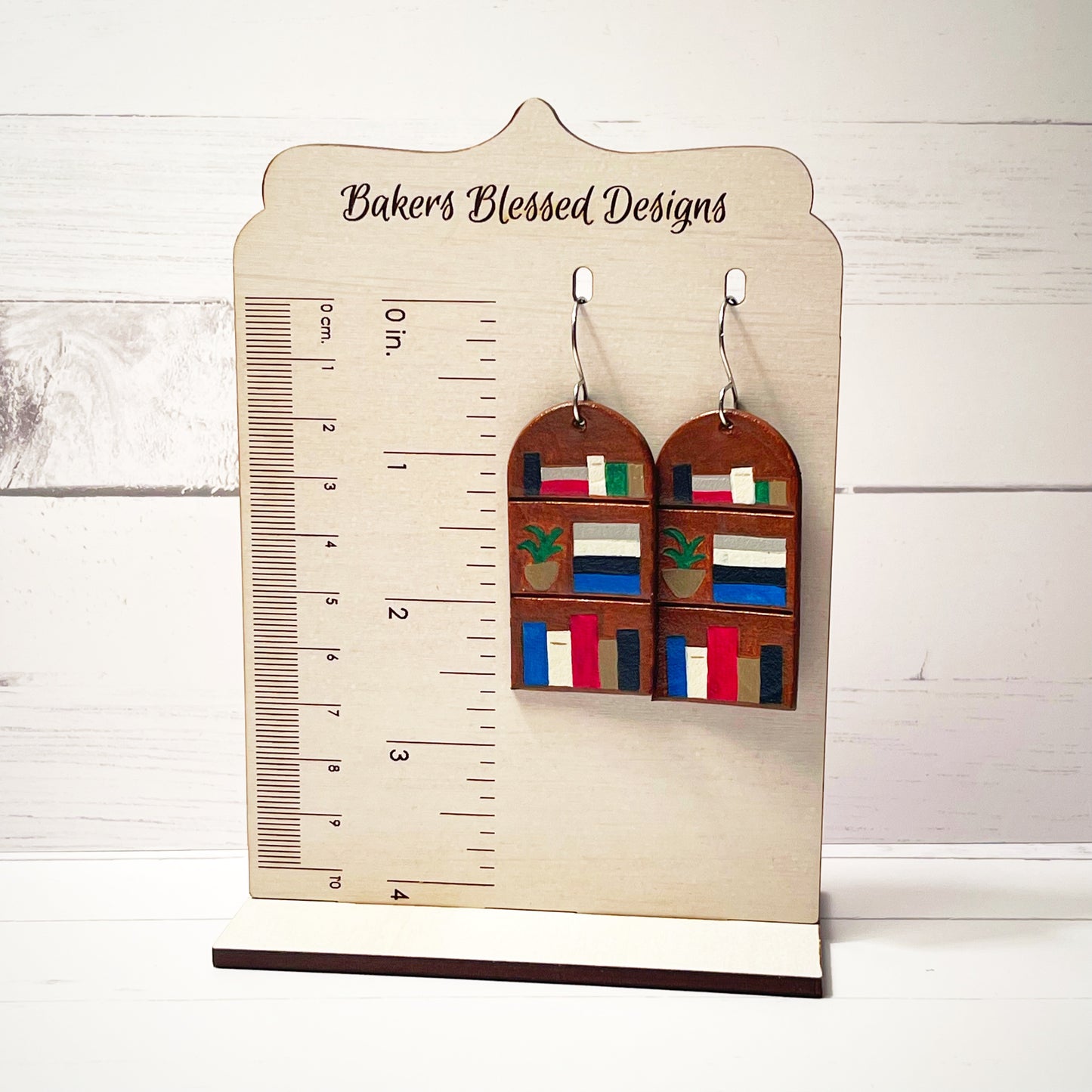 Bookshelf Earrings