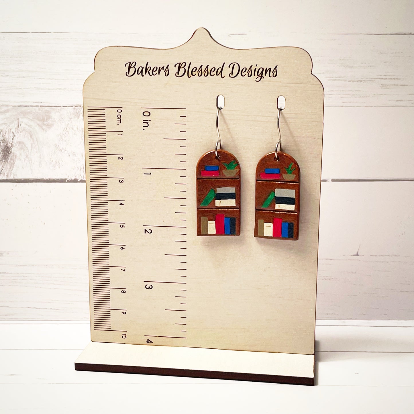 Bookshelf Earrings