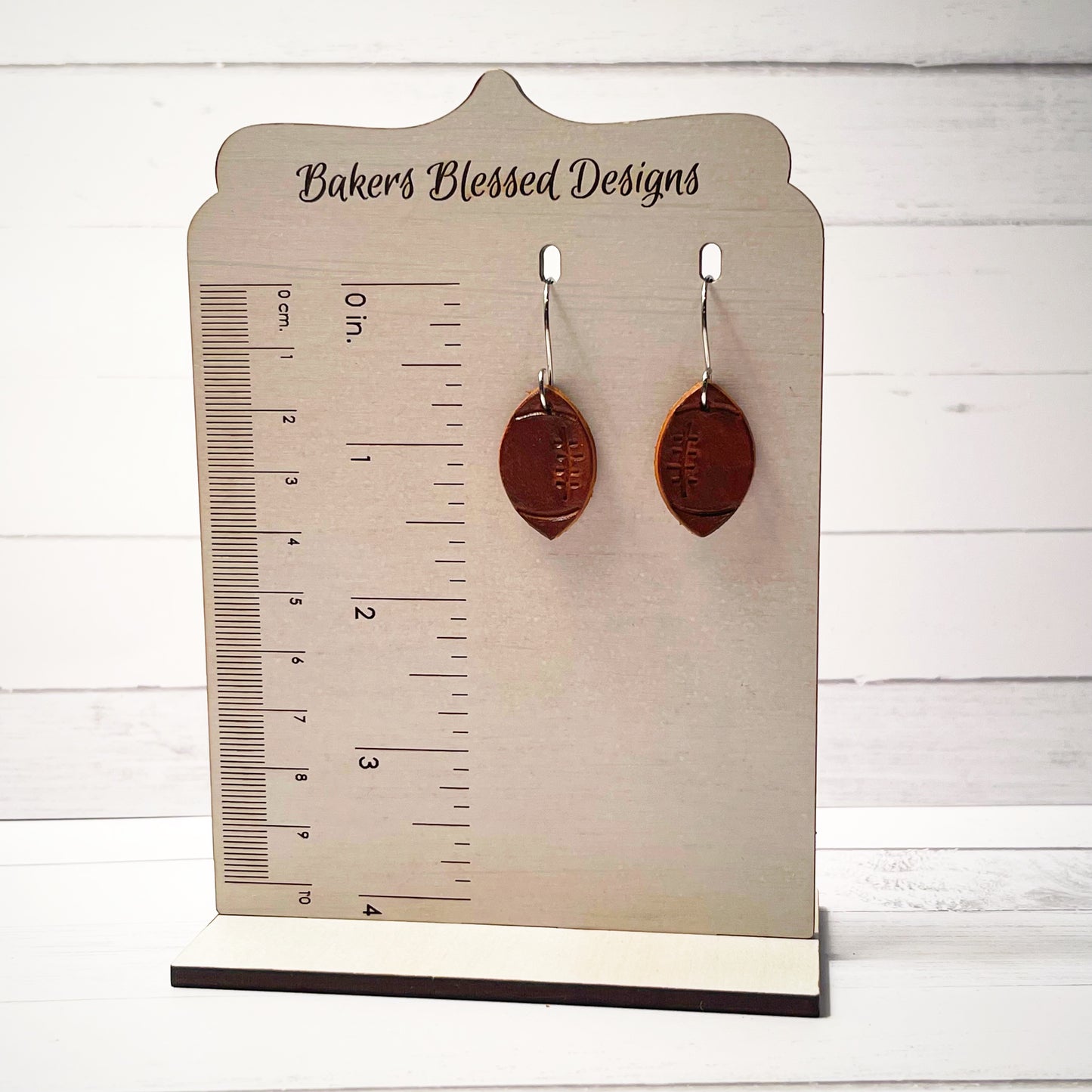 Small Football Earrings