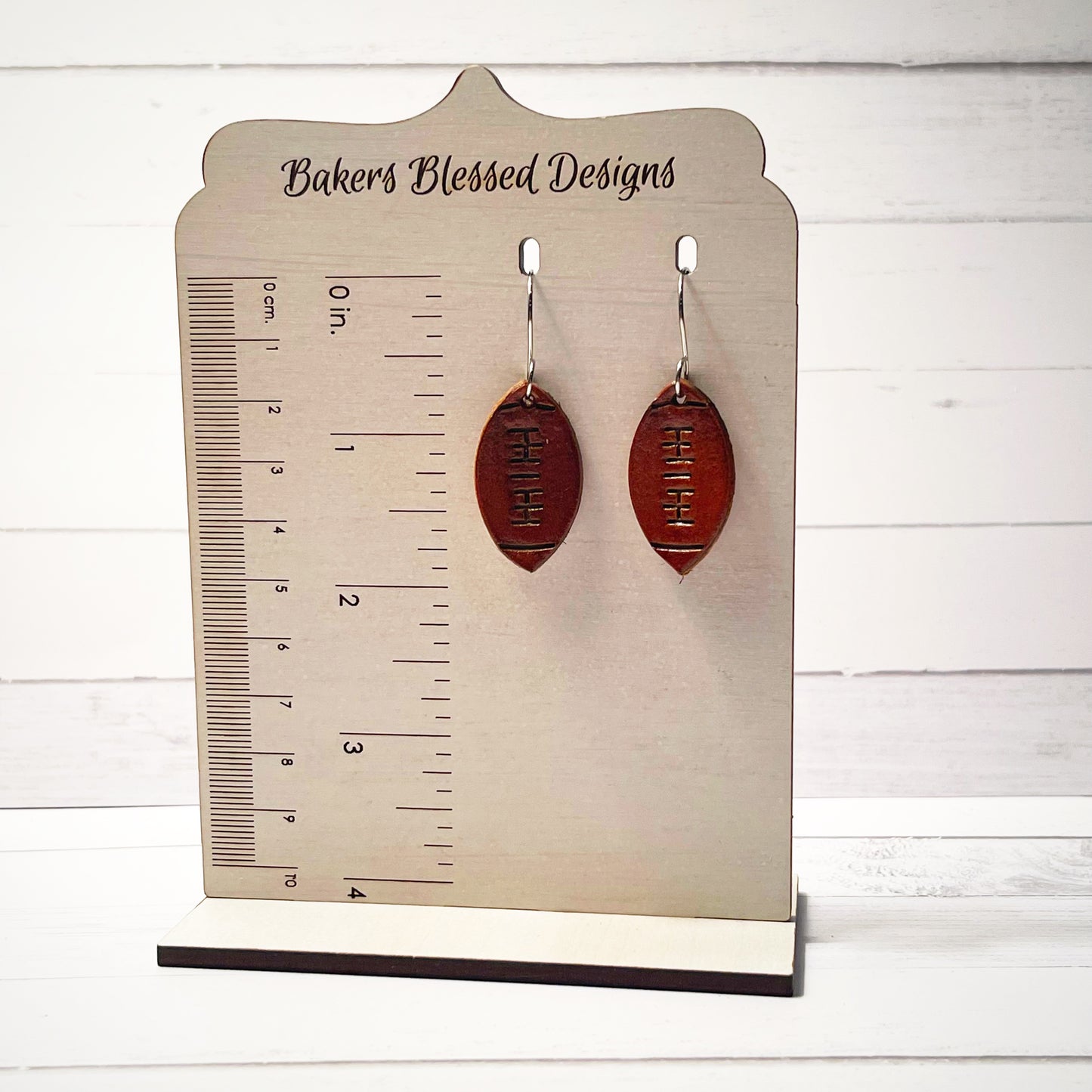 Medium Football Earrings