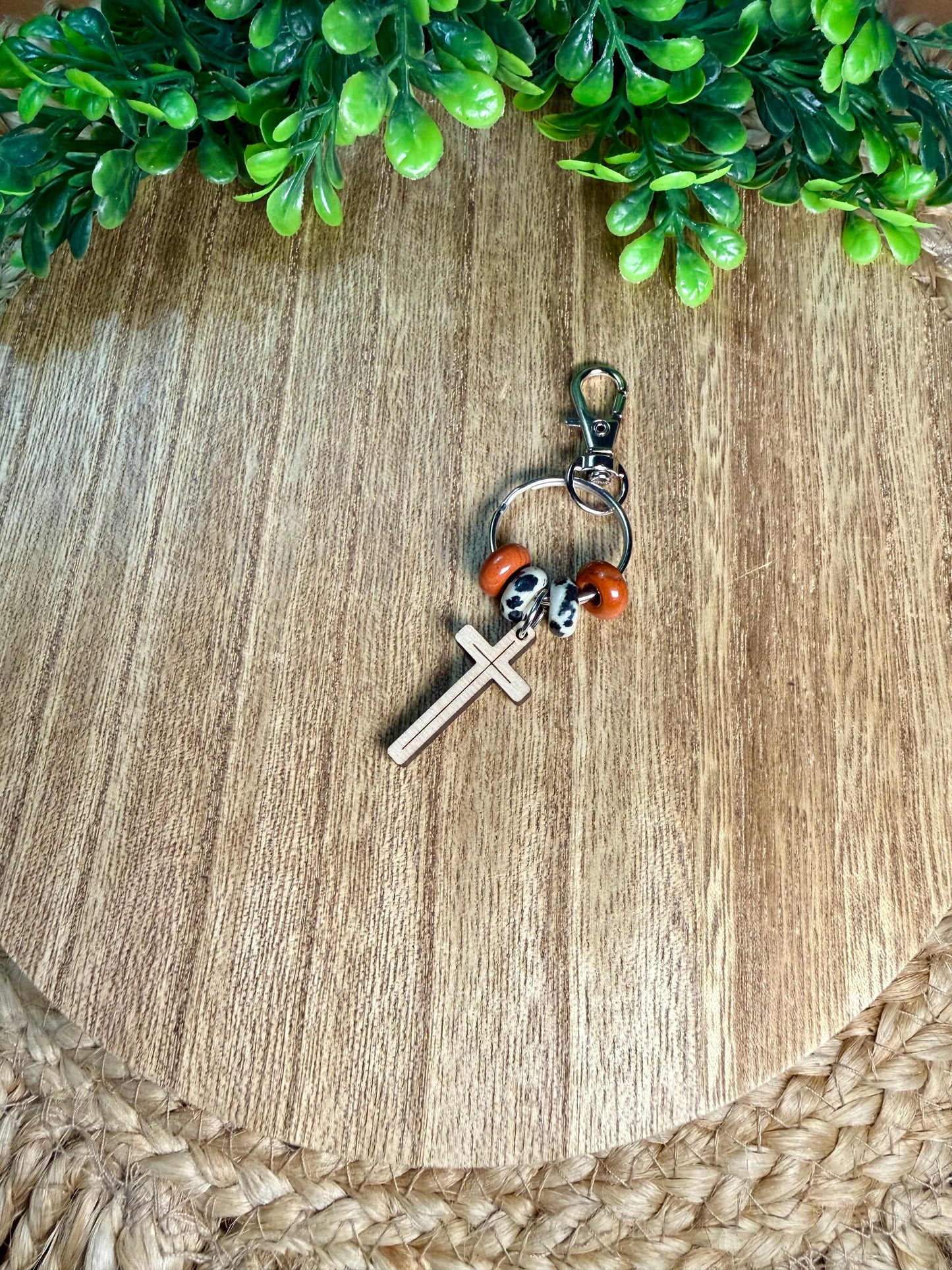 Simple Cross Purse Clip / Keychain