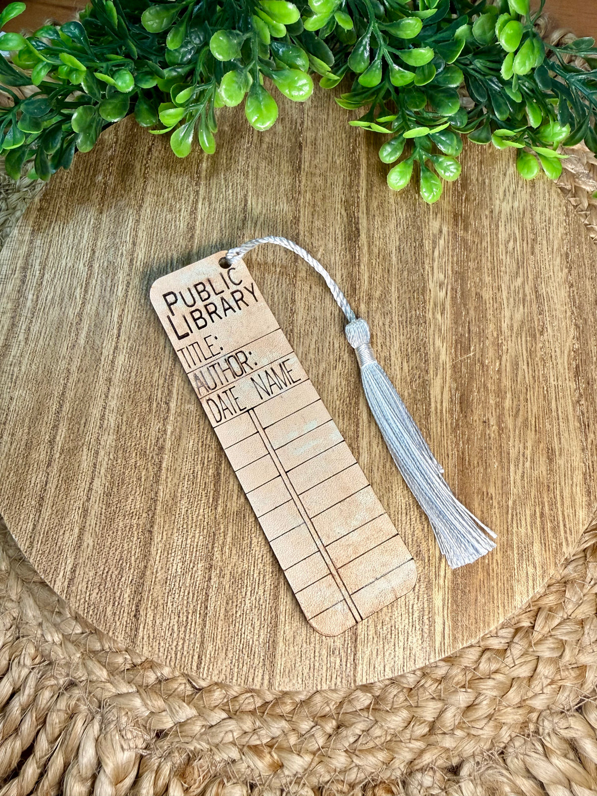 Library Leather Bookmark