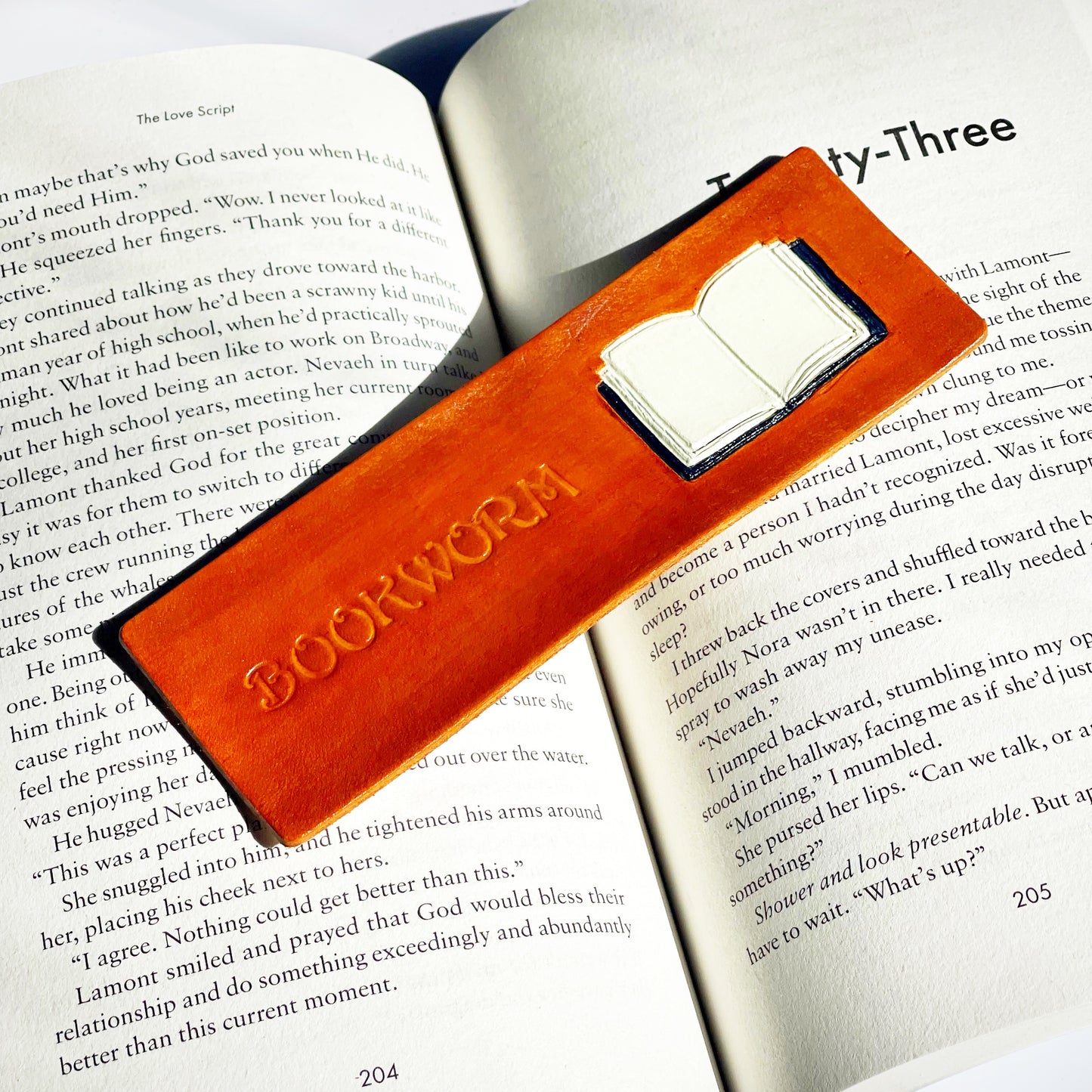 Bookworm Leather Bookmark