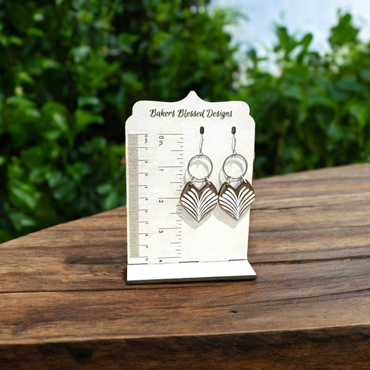 Fanned Wooden Earrings