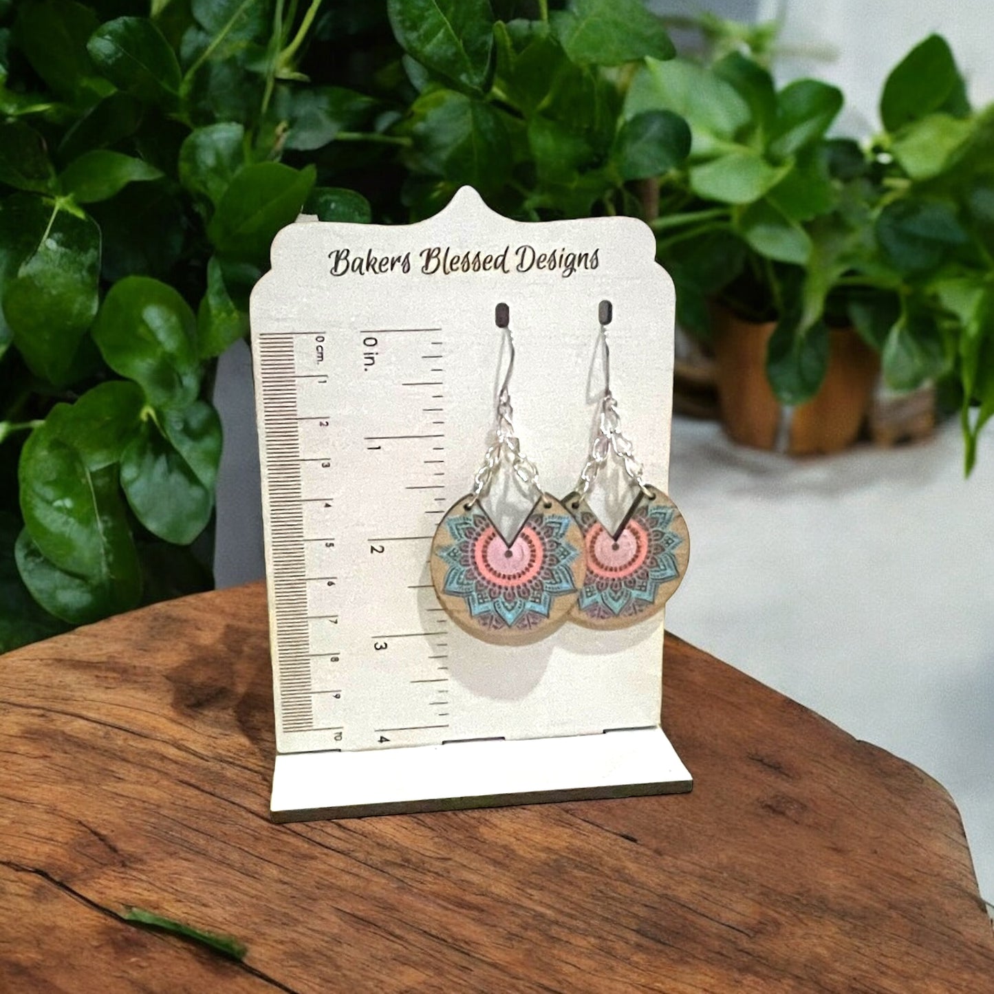 Bright Boho Wooden Earrings