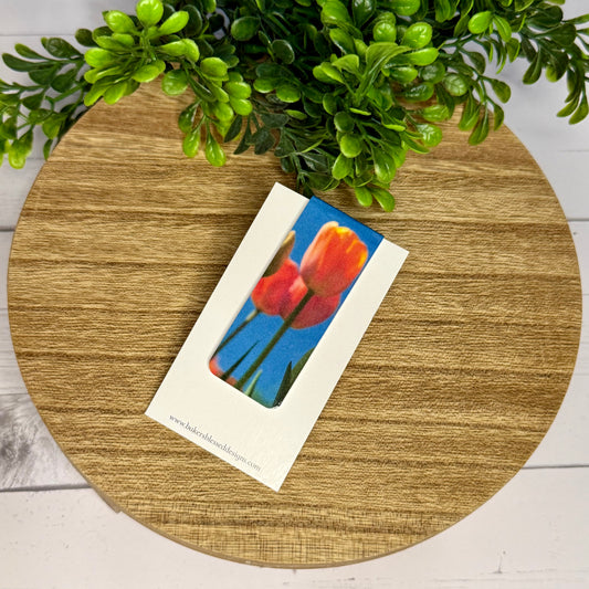 Bright Tulips Magnetic Bookmark