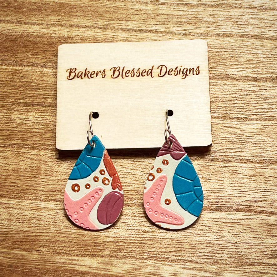 Small Beach Teardrop Earrings