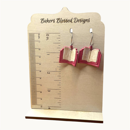 Open Book Earrings
