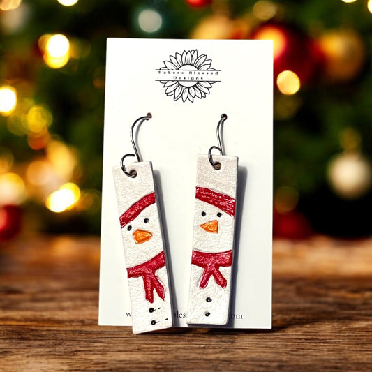 Snowman Earrings