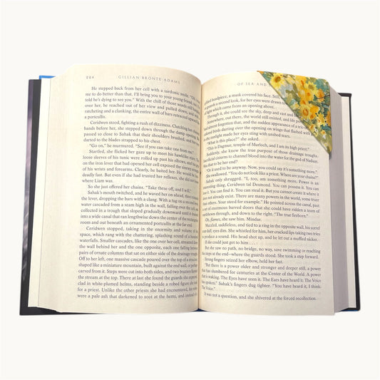 Spring Yellow Fabric Corner Bookmark