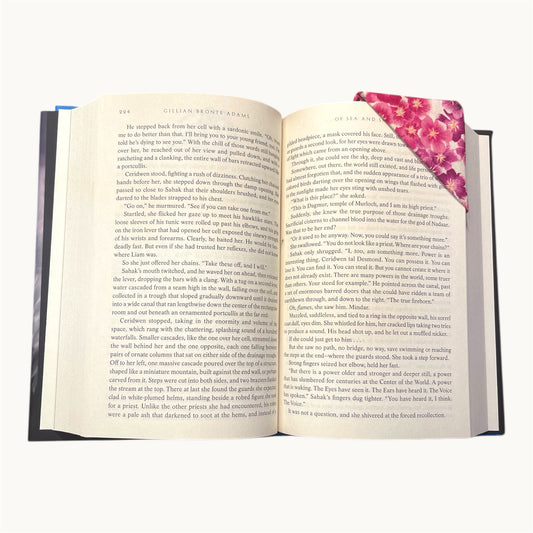 Spring Pink Fabric Corner Bookmark