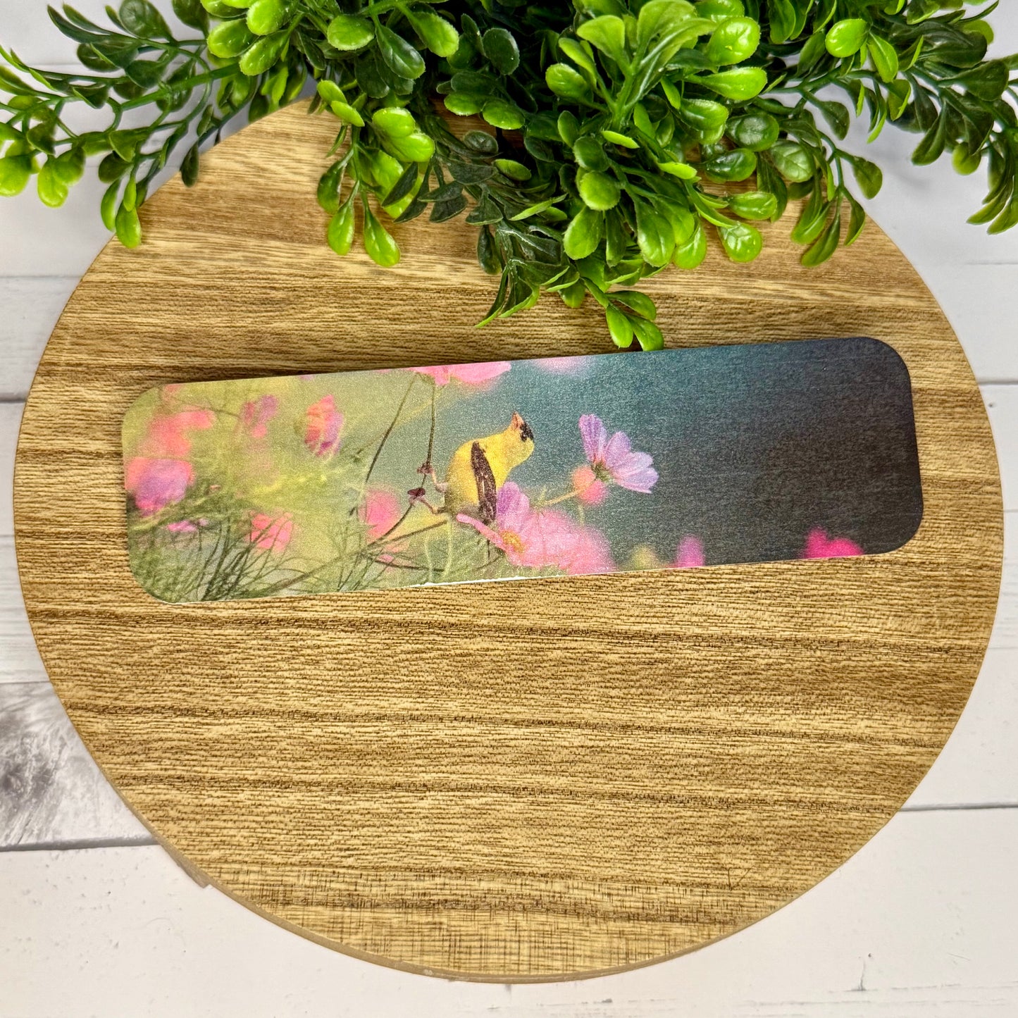 Goldfinch Floral Bookmark