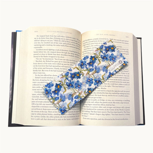 Spring Blue Fabric Bookmark