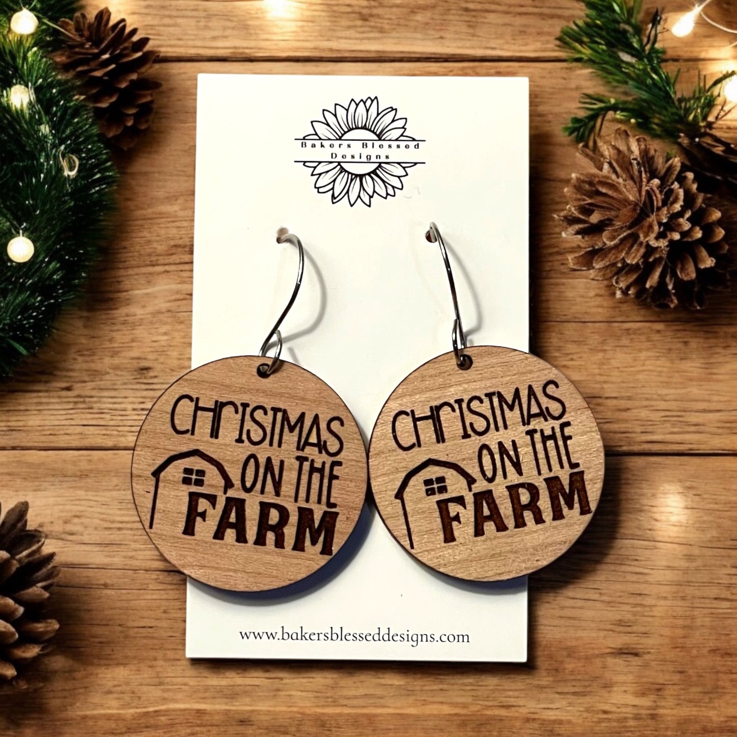 Christmas Farm Earrings