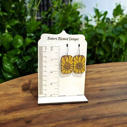 Wooden Sunflower Dangles