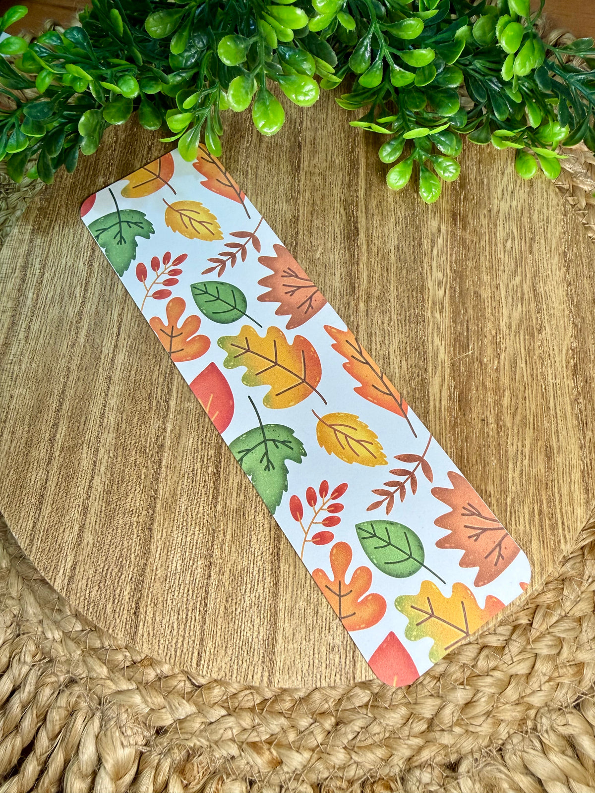 Fall Colorful Leaves Bookmark