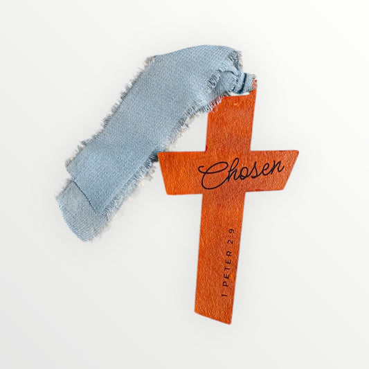 Chosen Leather Bible Marker – Handmade Gift