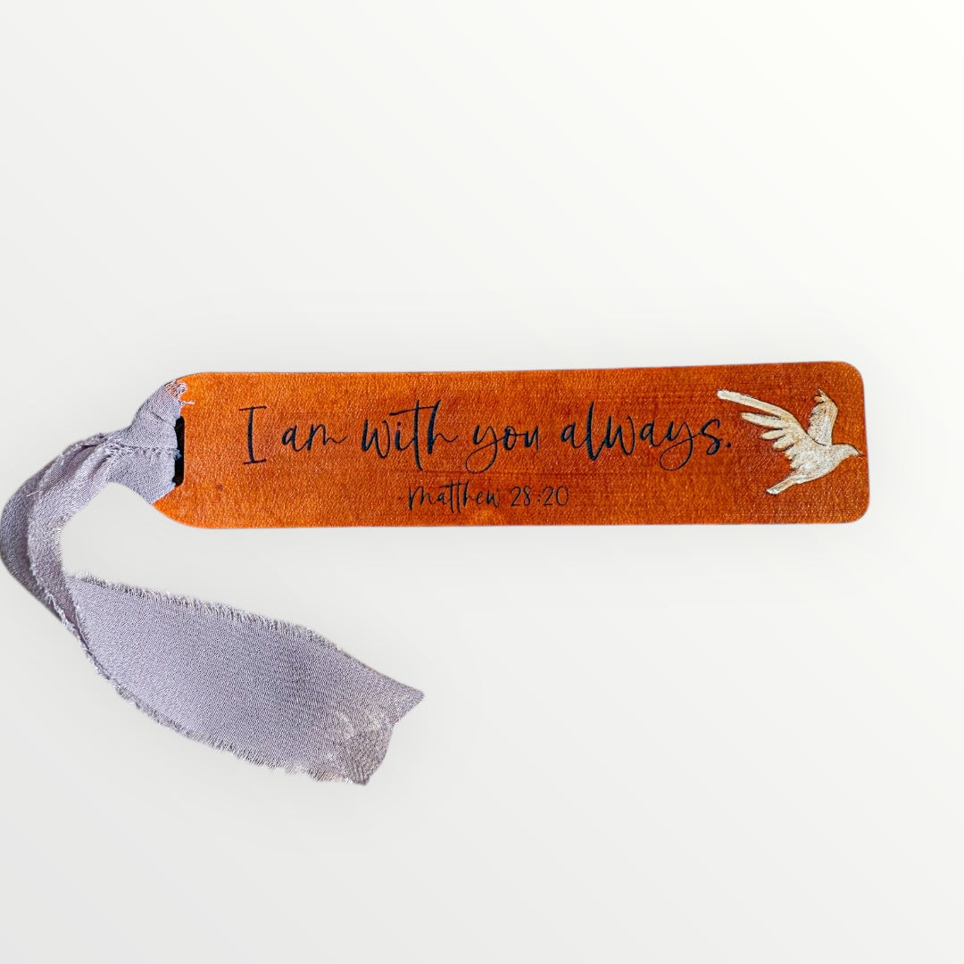 Matthew 28:20 Leather Bookmark – Handmade Gift for Readers